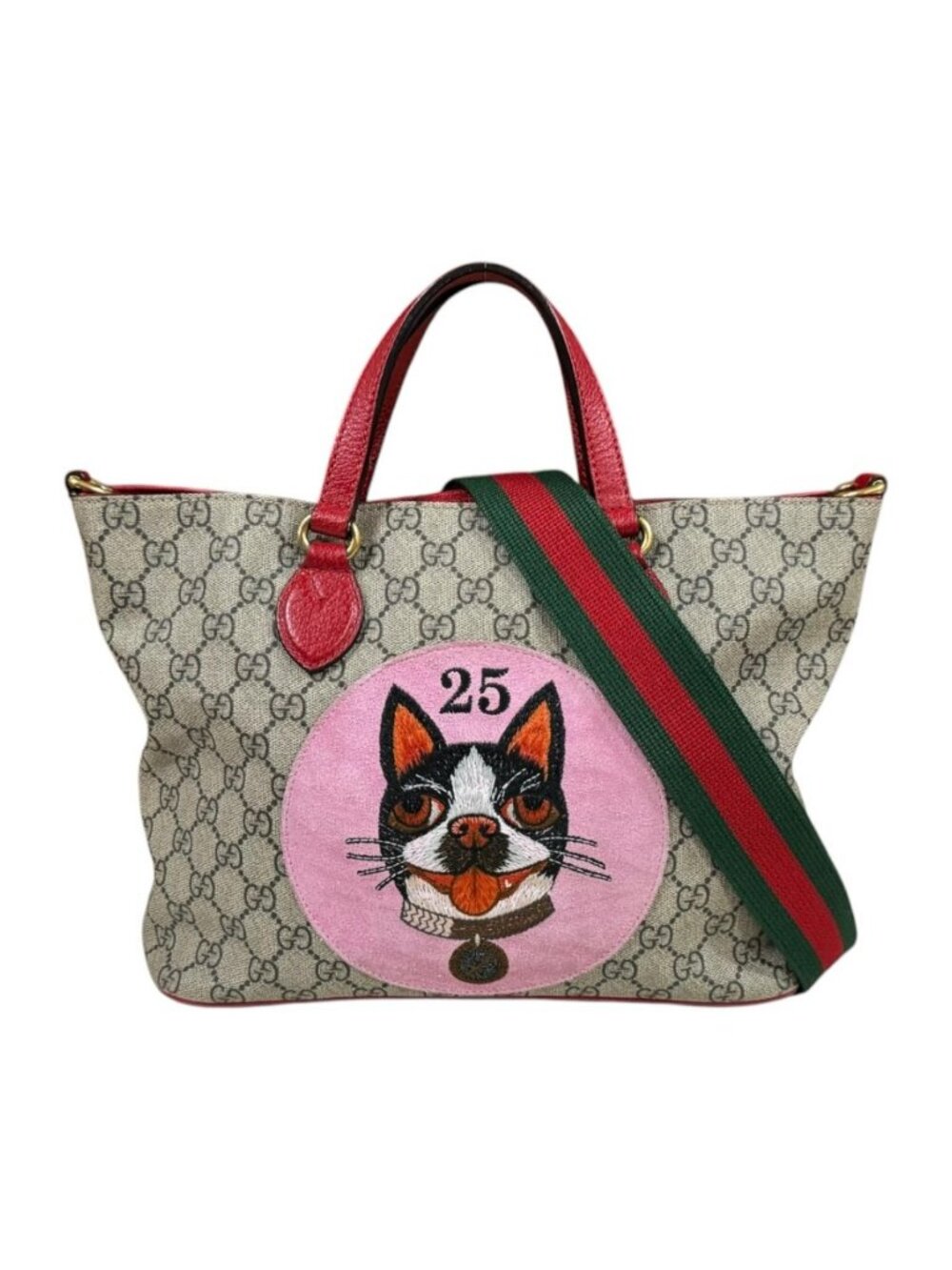 Gucci Bosco Patch GG Supreme Shoulder Bag Canvas Brown - Picture 1 of 10